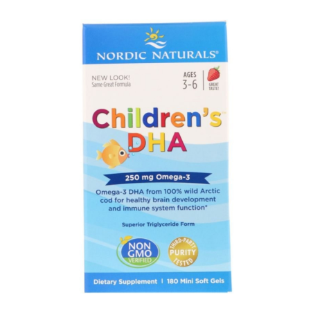 Nordic Naturals Children's DHA 250mg - 180 kaps. | Omega-3 dla dzieci