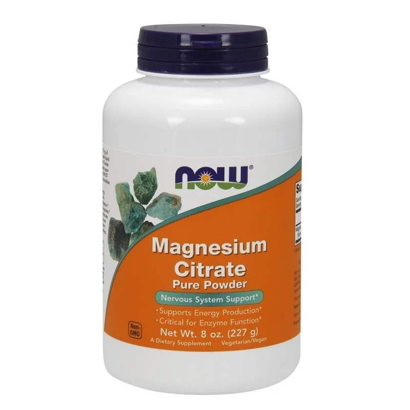 NOW Foods Magnesium Citrate 227g - Cytrynian Magnezu