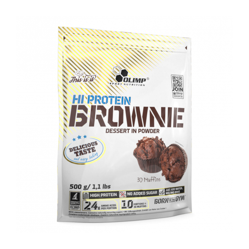Olimp Hi Protein Brownie 500g - Wysokobiałkowe ciastko