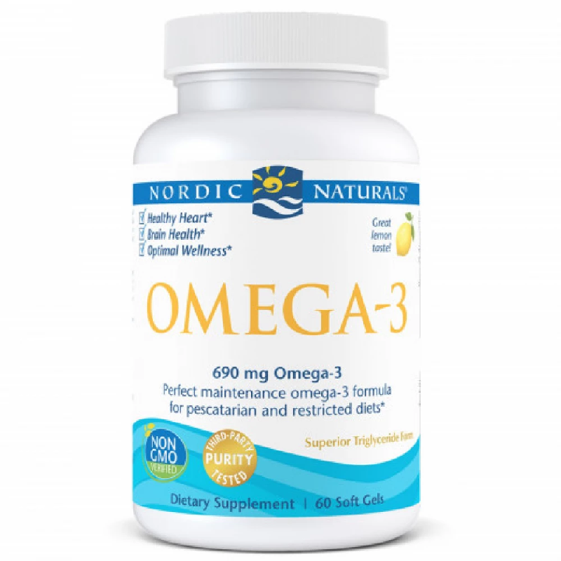 Nordic Naturals Omega-3 690mg - 60 kaps. Cytrynowy | Biotechsklep.pl