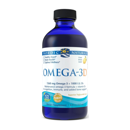 Nordic Naturals Omega 3D Cytrynowy 237ml - Omega-3, Witamina D3