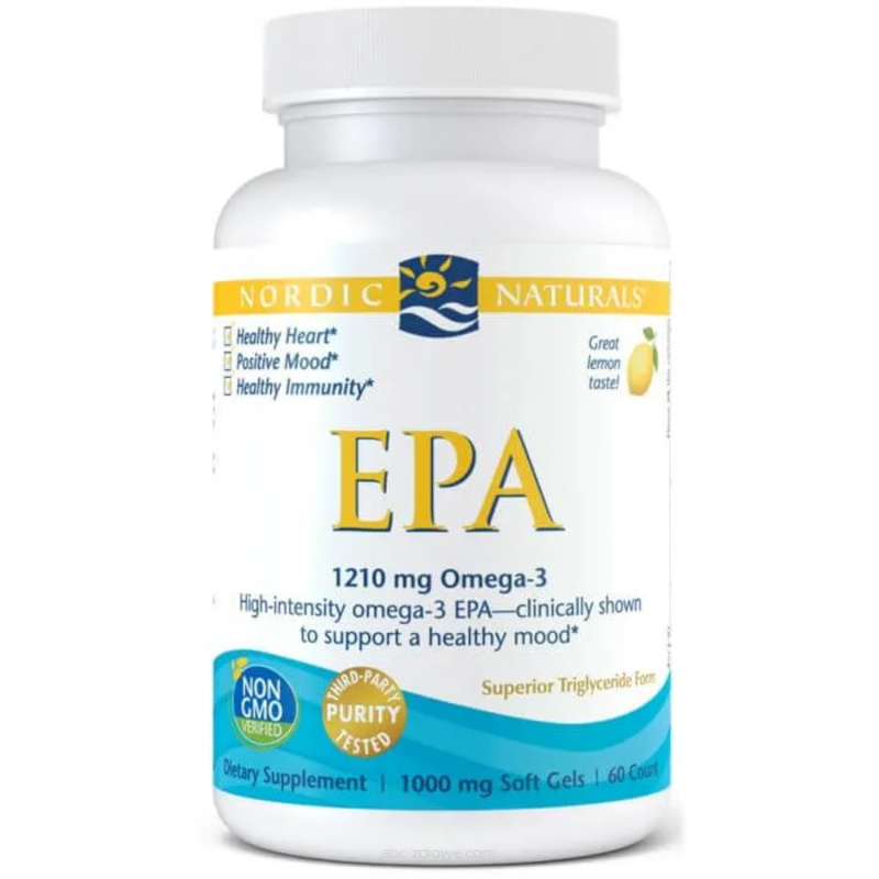Nordic Naturals EPA Xtra 1640mg 60 softgels Cytrynowy - Omega-3 dla serca i mózgu