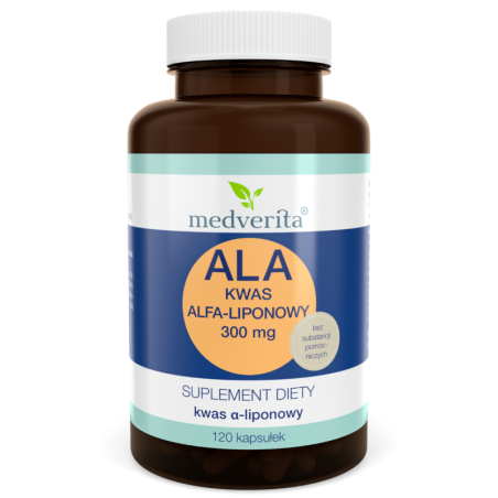 MEDVERITA ALA Kwas Alfa-liponowy 300mg 120 kaps - Wsparcie antyoksydacyjne