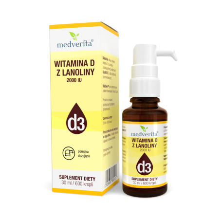 Medverita Witamina D3 2000IU 30ml - Suplement na odporność