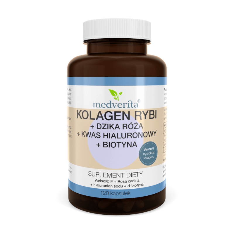 MEDVERITA Kolagen Rybi 120kaps - Kolagen na stawy i skórę