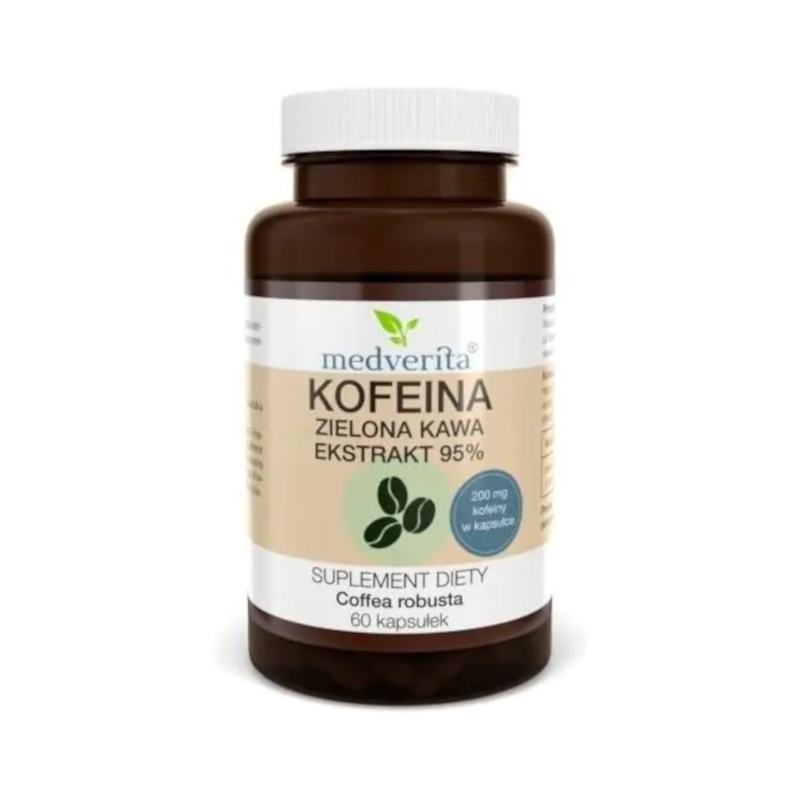 MEDVERITA Kofeina 200mg 60kaps - Energia i Koncentracja