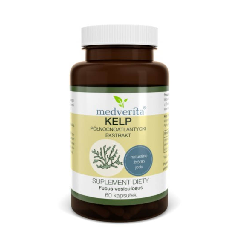 MEDVERITA Kelp Jod 60 kaps - Naturalne wsparcie tarczycy