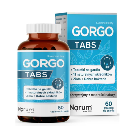 Narum Gorgo Tabs 60 tabletek - Probiotyki na układ oddechowy