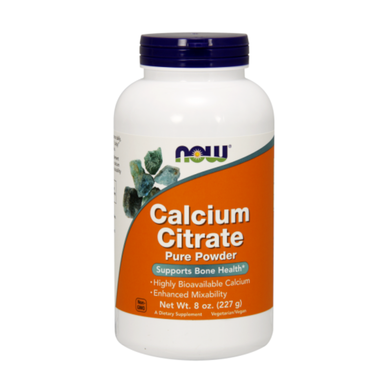 NOW Foods Calcium Citrate 227g - Wapń w proszku dla mocnych kości