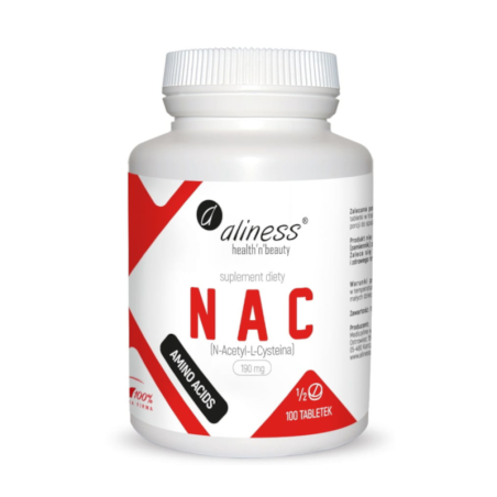 Aliness NAC N-Acetyl-L-Cysteina 190mg 100tab - Detoks i Antyoksydacja