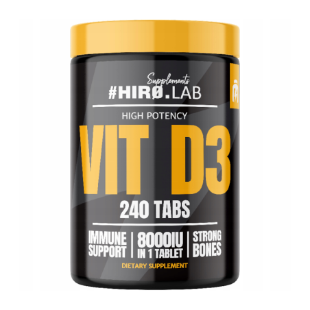 Hiro Lab VIT D3 8000IU 240tab - Witamina D3 na odporność