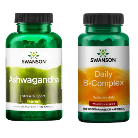 Swanson Ashwagandha + B-Complex | Energia i Redukcja Stresu