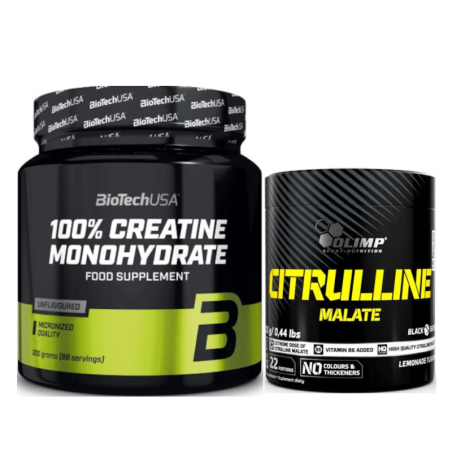 BioTechUSA Creatine + Olimp Citruline Zestaw - Siła i Wytrzymałość