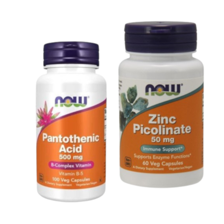 Now Foods Zinc Picolinate + Pantothenic Acid - Energia i Odporność