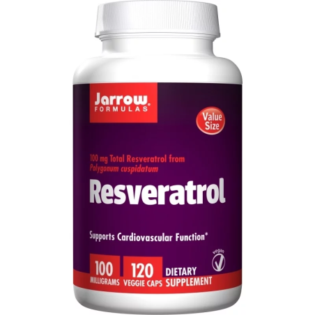 Jarrow Formulas Resveratrol 100mg 120vkaps - Zdrowe Serce i Młodość