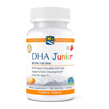 Nordic Naturals DHA Junior Truskawkowy 180 softgels - Dla Rozwoju Dziecka