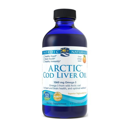 Nordic Naturals Arctic Cod Liver Oil Pomarańczowy 237ml - Omega-3, Witamina A i D