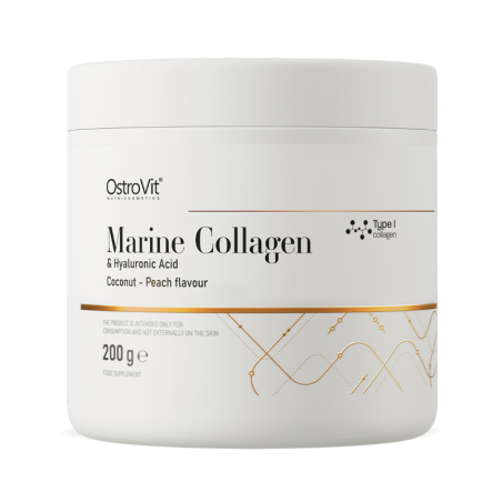 OstroVit Marine Collagen & Hyaluronic Acid 200g - Skóra, Włosy, Paznokcie
