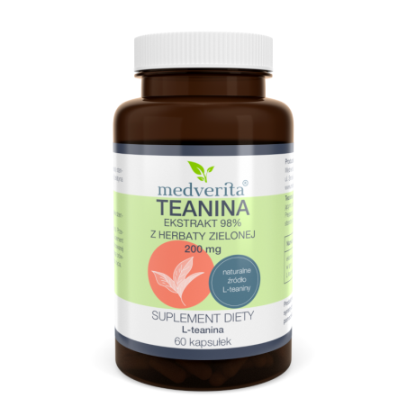 Medverita Teanina 200mg 60 kaps - Spokój i Koncentracja