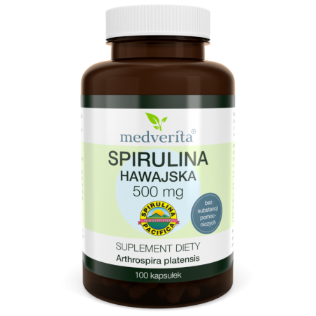 MEDVERITA Spirulina Hawajska Pacyfica 500mg 100 kaps. Energia i odporność