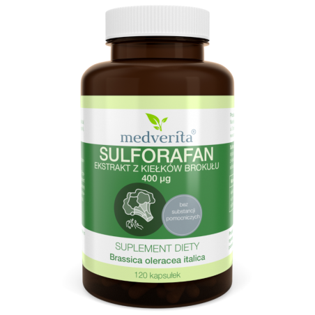 MEDVERITA Sulforafan 400µg - Antyoksydant z Brokułu 120 kaps