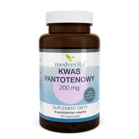 Medverita Kwas Pantotenowy 200mg 90kaps - Promienna Skóra i Mocne Włosy