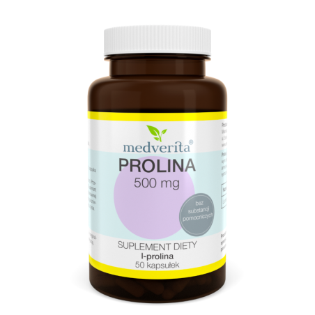 MEDVERITA Prolina 500mg 50kaps - Wsparcie dla stawów, skóry i włosów