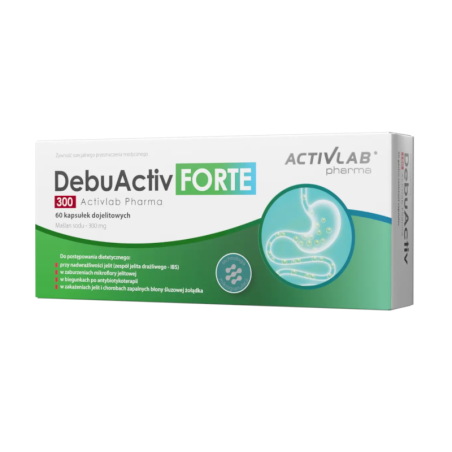 Activlab DebuActiv Forte Maślan Sodu 300mg 60kaps - Wsparcie Jelit