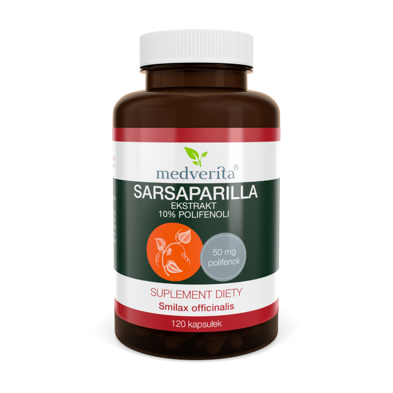 Medverita Sarsaparilla 120 kaps - Wsparcie Układu Moczowego