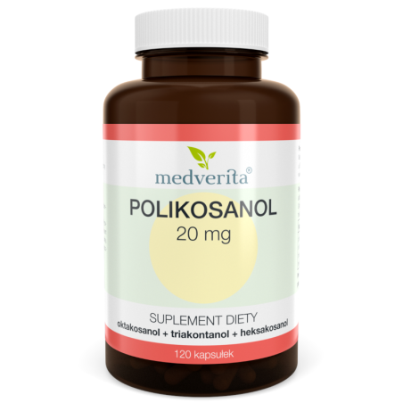MEDVERITA Polikosanol 20mg - na Cholesterol | 120 kapsułek