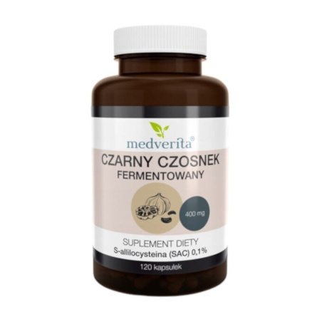 MEDVERITA Czarny Czosnek 120kaps - wsparcie odporności