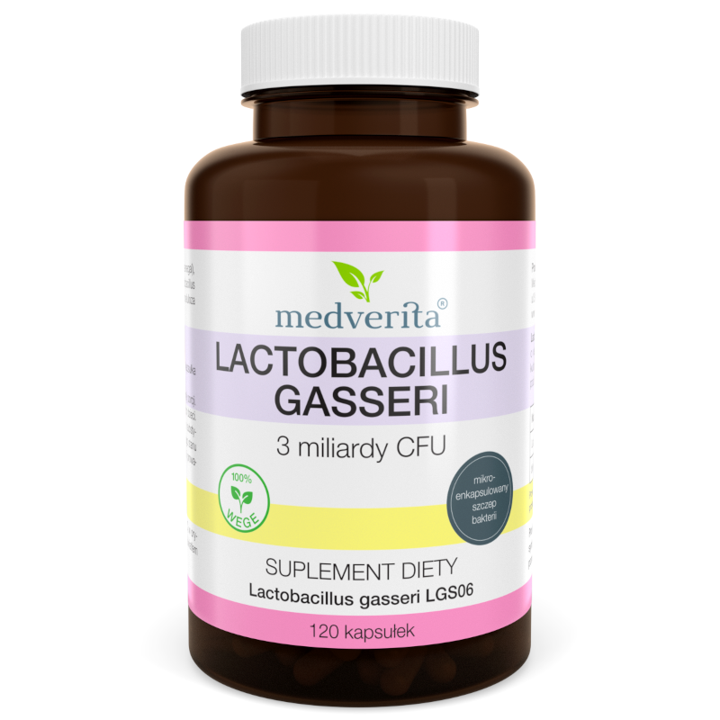 MEDVERITA Lactobacillus Gasseri 3 mld CFU 120 kaps - Probiotyk na Jelita