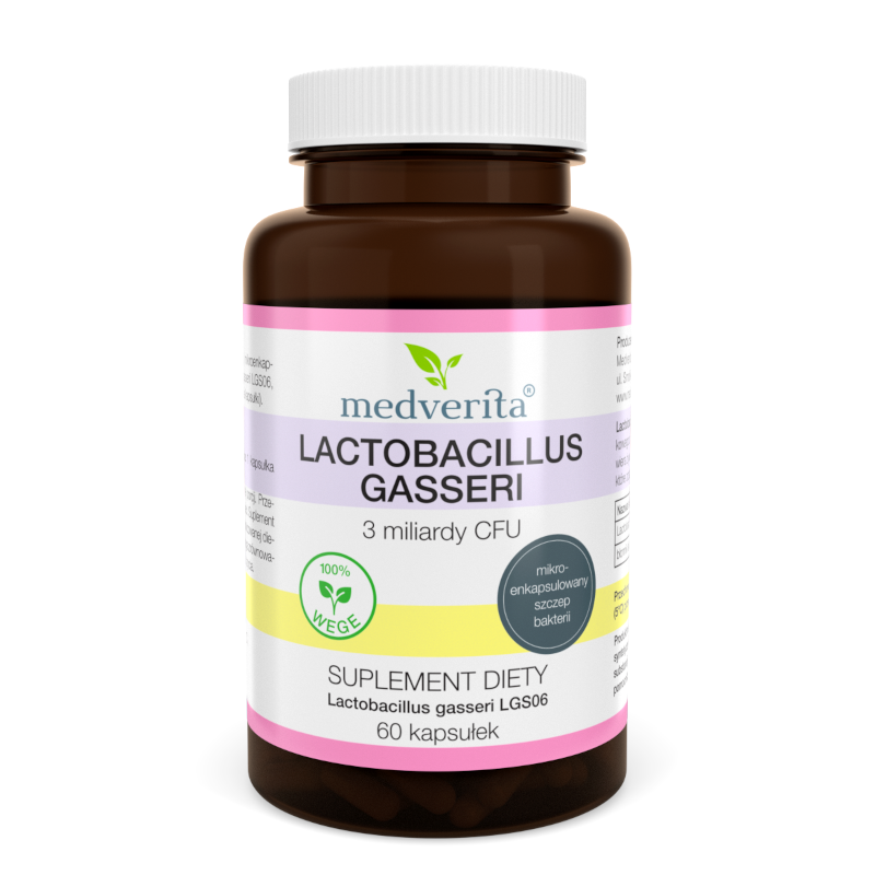 MEDVERITA Lactobacillus Gasseri 3 mld CFU 60 kaps - Probiotyk na trawienie