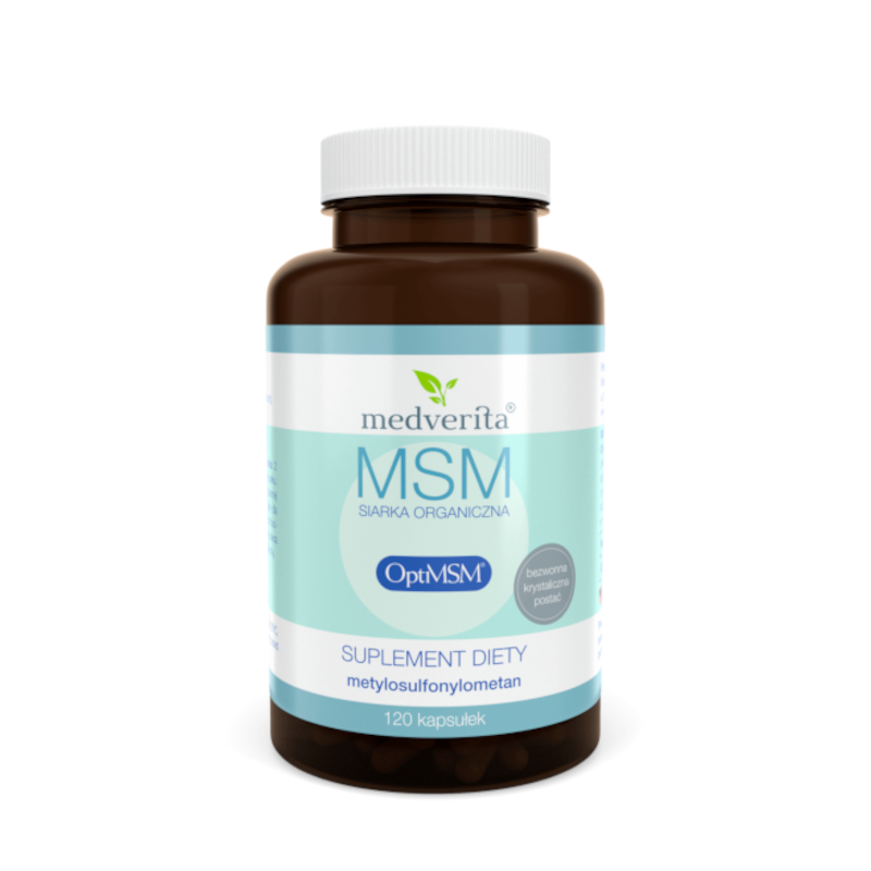 Medverita MSM Siarka Organiczna 500mg 120kaps – Regeneracja Stawów