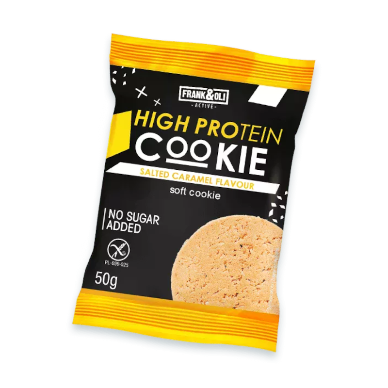 Frank&Oli Soft High Protein Słony Karmel 50g - Ciastko Proteinowe