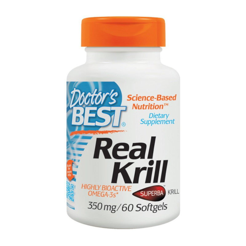 Doctor's Best Real Krill 350mg - Omega-3 dla zdrowia serca i mózgu