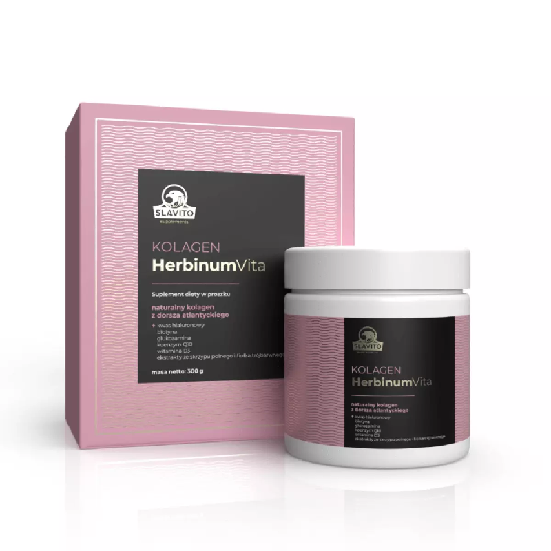 Slavito Kolagen HerbinumVita 300g - Wsparcie dla skóry, włosów i paznokci