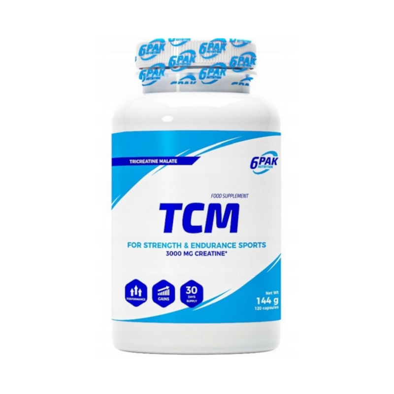 6PAK Nutrition TCM 120 kaps – Jabłczan Kreatyny dla Siły i Regeneracji