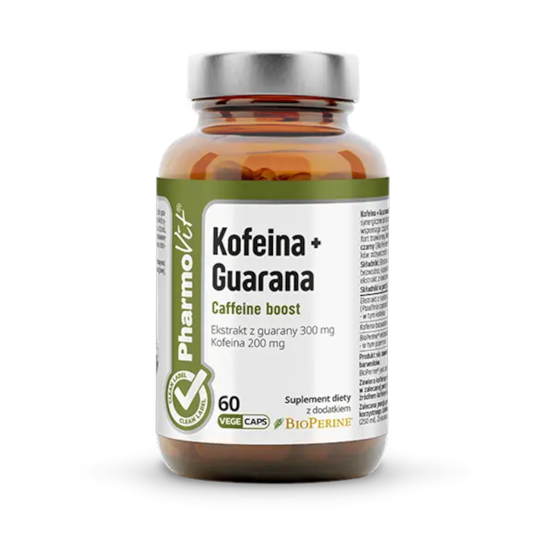Pharmovit Guarana + Kofeina 60vkaps - Energia i Koncentracja