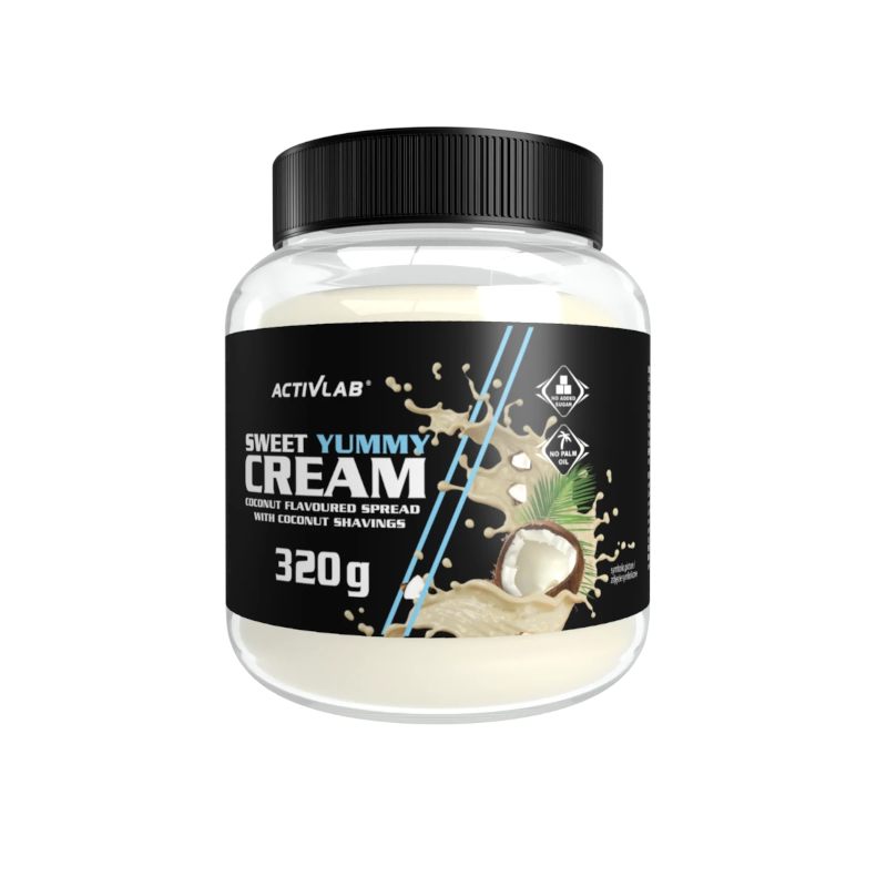 Activlab Sweet Yummy Cream Biała Czekolada z Kokosem 320g - Zdrowa Przekąska