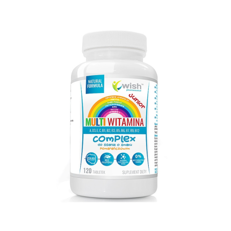WISH Multiwitamina Junior 120 chewables - Multiwitaminy dla dzieci
