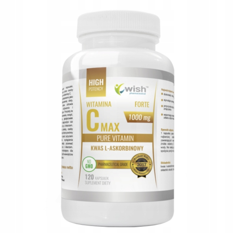 WISH Witamina C 1000mg 120kaps - Odporność i Energia