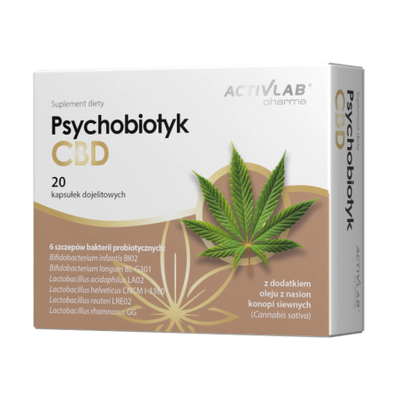 Activlab Psychobiotyk CBD 20 kaps - Wsparcie jelit i redukcja stresu