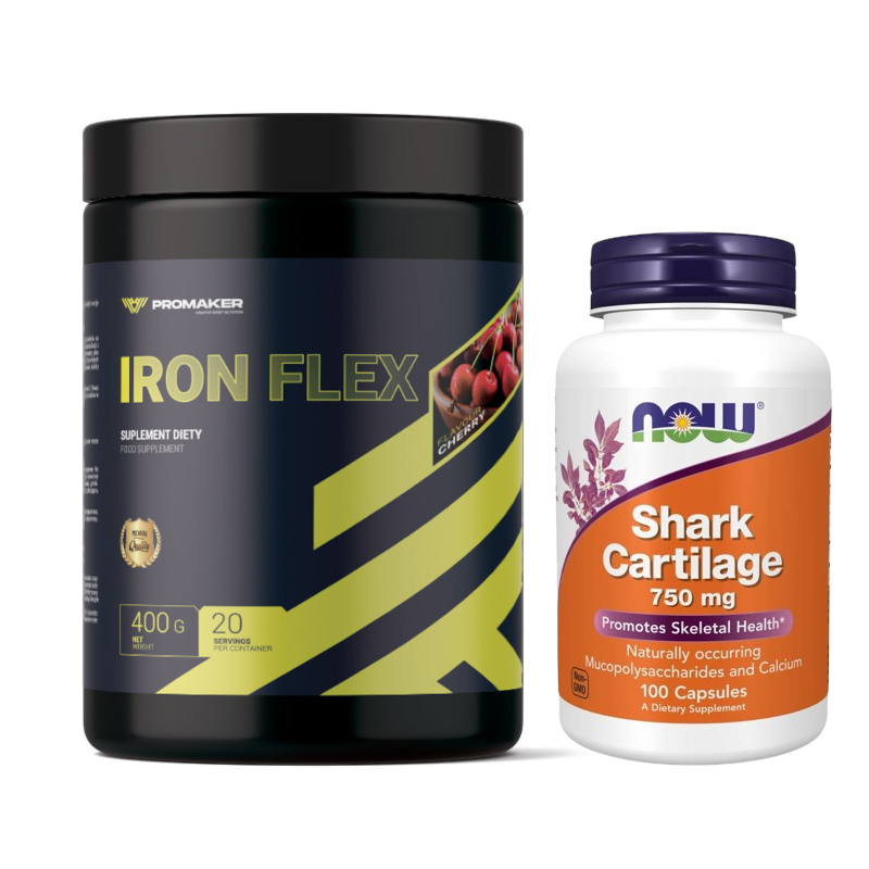 PROMAKER Iron Flex + NOW Shark Cartilage - Zestaw na Stawy
