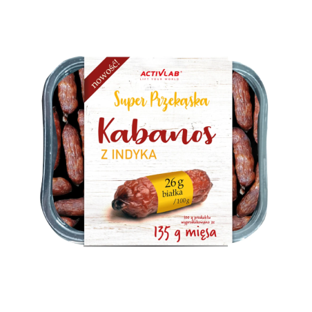 Activlab Kabanos z Indyka 80g - Zdrowa Przekąska Białkowa