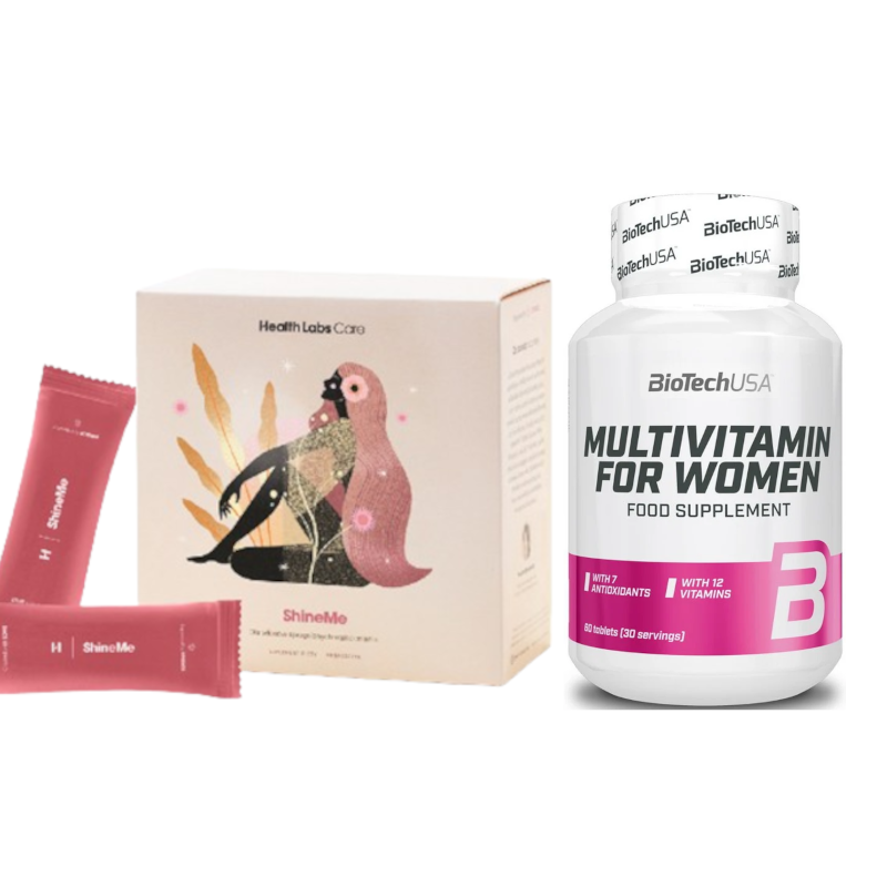 Health Labs Care ShineMe + BioTechUSA Multivitamin for Women - Zestaw na Włosy