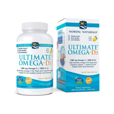 Nordic Naturals Ultimate Omega D3 1280mg - Kwasy Omega-3 + Witamina D3