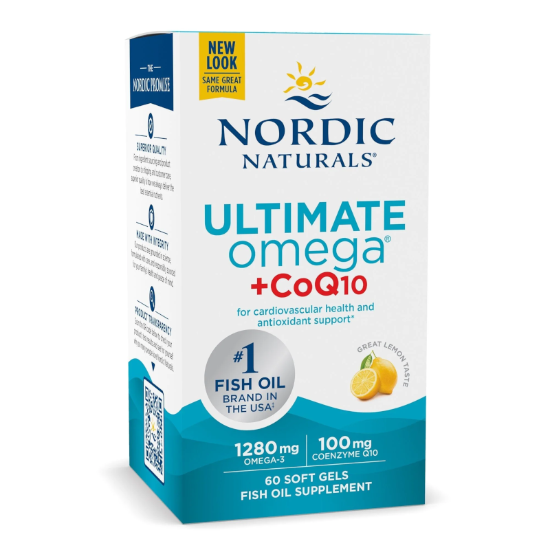 Nordic Naturals Omega3 CoQ10 1280mg - Zdrowe Serce i Energia