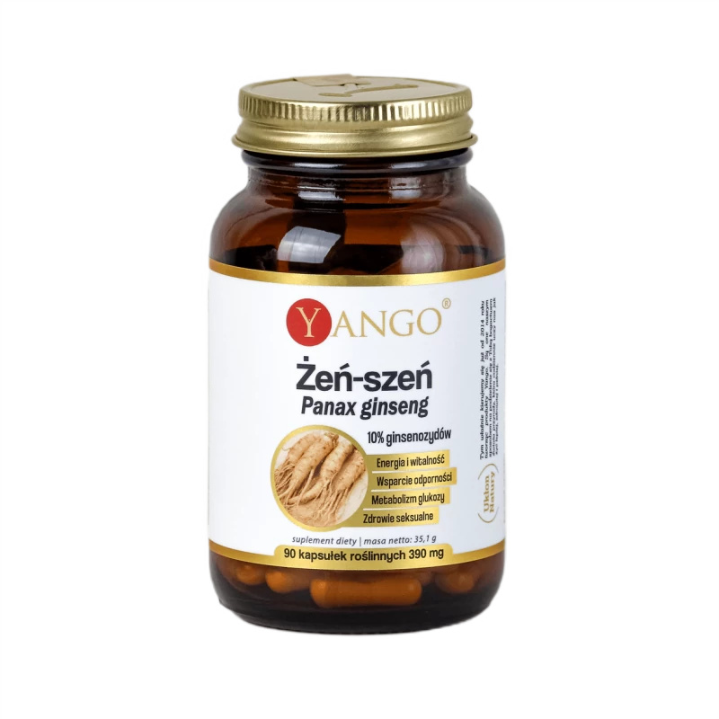 Yango Żeń-szeń Panax Ginseng 90 kaps. - Adaptogeny na stres