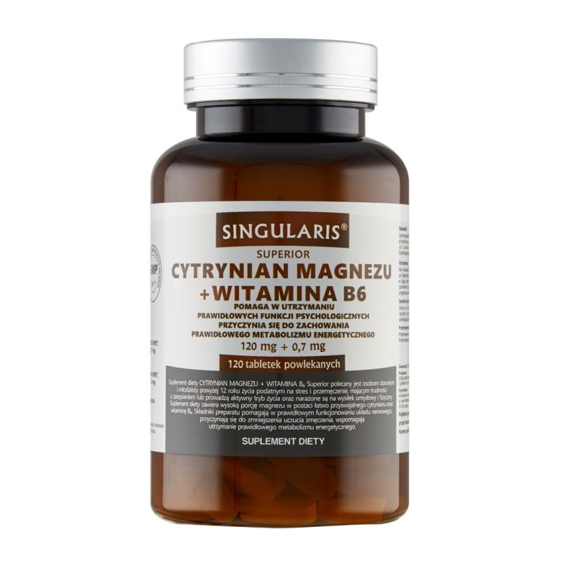 Singularis Cytrynian Magnezu + B6 120tab - Energia i Zdrowie